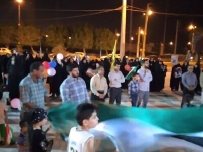 جشن حمایت از مردم فلسطین در گناوه برگزار شد