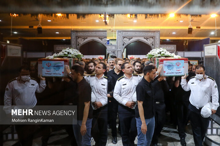 تشییع پیکر مطهر شهیدان حملات رژیم صهیونیستی به ایران