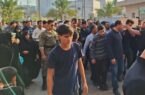مراسم تشییع پیکر پدر شهید مدافع حرم در گناوه برگزار شد